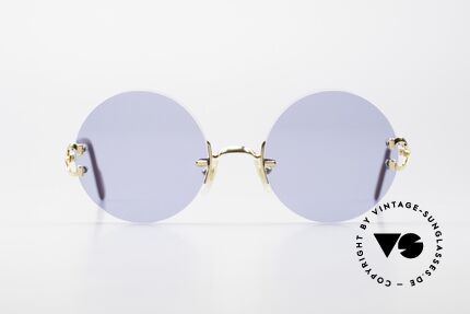 Cartier Madison Runde Luxus Sonnenbrille 90er, Modell aus der 'Rimless Collection'; Gr. SMALL, Passend für Herren und Damen