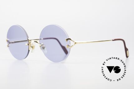 Cartier Madison Runde Luxus Sonnenbrille 90er, teures ORIGINAL in scheinbar zeitlosem Design, Passend für Herren und Damen