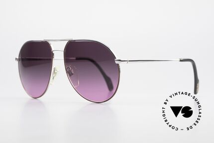 Metzler 0881 Rare 80er Aviator Sonnenbrille, Gläser ebenfalls mit Verlauf von grau zu violett, Passend für Herren und Damen