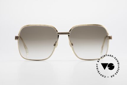 Neostyle Boutique 510 Leder Edition Vergoldet 80er, 80er Luxus-Sonnenbrille mit LEDER-Inlays, Passend für Herren