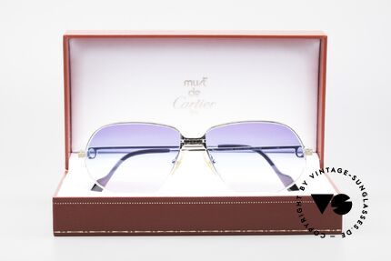 Cartier Panthere G.M. - L Platin Edition Tricolor 80er, neue Sonnengläser 3farbiger Verlauf (typisch 80er Mode), Passend für Herren