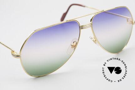 Cartier Vendome LC - L Rare Luxus Sonnenbrille 80er, von Himmelblau über Morgenrot zu Grasgrün (genial), Passend für Herren