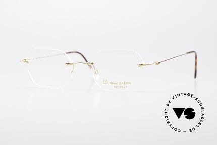 Henry Jullien Melrose 4000 Randlose Vintage Brille 90er, randlose vintage Brillenfassung von Henry Jullien, Passend für Herren und Damen
