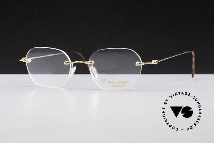 Henry Jullien Melrose 4000 Randlose Vintage Brille 90er, entsprechend edel und kostbar ist die Vergoldung, Passend für Herren und Damen