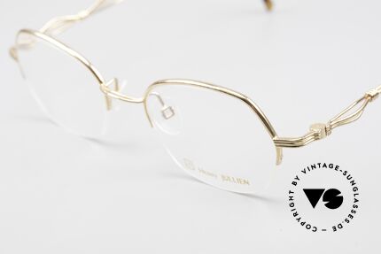 Henry Jullien Ellipse 12 Gold Doublé Damenbrille, eine kostbare Rarität in Größe 47/19 mit original Etui, Passend für Damen