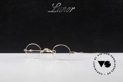 Lunor I 04 Telescopic XS Brille Oval Teleskop Gold, Größe: extra small, Passend für Herren und Damen