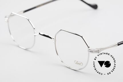 Lunor II A 18 Eckige Panto Brille Platin, extrem hochwertig platin-plattiert; TOP-Qualität!, Passend für Herren und Damen