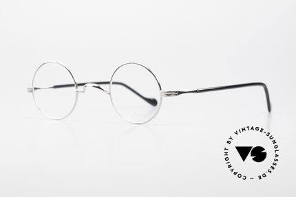 Lunor II A 12 Runde Vintage Brille Platin, extrem hochwertig platin-plattiert; TOP-Qualität!, Passend für Herren und Damen