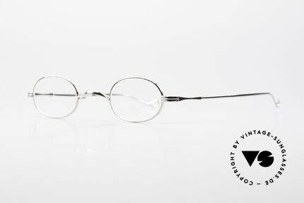 Lunor II 08 Kleine Ovale Brille Platin, Brillendesign in Anlehnung an frühere Jahrhunderte, Passend für Herren und Damen