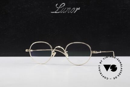 Lunor V 108 Pantobrille Titanium Vergoldet, Größe: medium, Passend für Herren