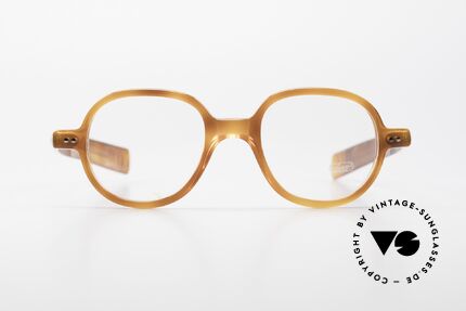 Lunor A50 Runde Acetatbrille Panto Stil, Nietscharniere und zehntelmillimetergenau gefräst, Passend für Herren und Damen