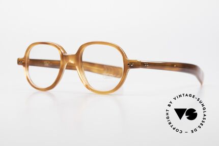 Lunor A50 Runde Acetatbrille Panto Stil, rundliche Fassung im edlen Farbton "havanna hell", Passend für Herren und Damen