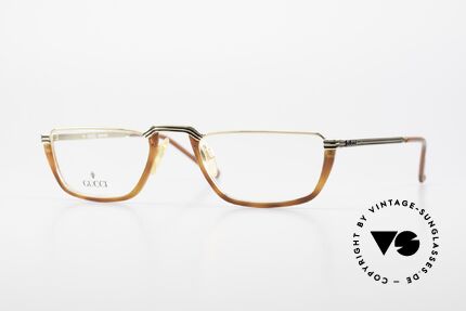 Gucci 1306 Alte 90er Designer Lesebrille, vintage Halbrahmen/ Lesebrillendesign v. Gucci, Passend für Herren