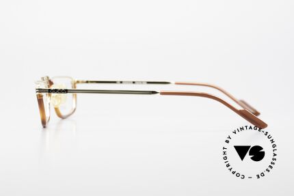 Gucci 1306 Alte 90er Designer Lesebrille, vergoldet in Größe 53-21 und mit original Etui, Passend für Herren