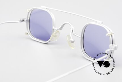 Morel 6090 Eckige Brille Mit Sonnenclip, KEINE Retrobrille, sondern ein 25 Jahre altes Original, Passend für Herren und Damen