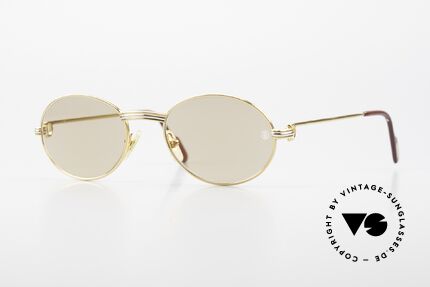 Cartier Saint Honore - M Ovale Luxus Sonnenbrille 90er, ovale vintage Cartier Sonnen-Brille von circa 1998, Passend für Herren und Damen Cartier Saint Honore - M Ovale Luxus Sonnenbrille 90er, ovale vintage Cartier Sonnen-Brille von circa 1998, Passend für Herren und Damen