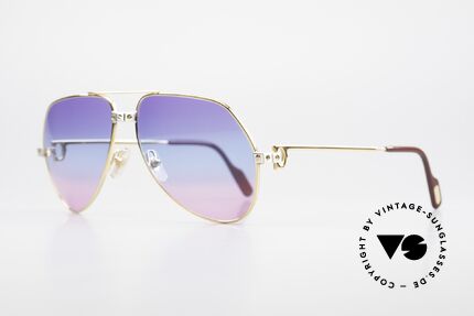 Cartier Vendome Santos - M Unikat Sammler Sonnenbrille, Santos-Dekor (3 Schrauben) in MEDIUM Gr. 59-14, 130, Passend für Herren und Damen