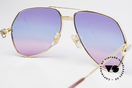 Cartier Vendome Santos - M Unikat Sammler Sonnenbrille, ungetragene Rarität, 22kt vergoldet + orig. Verpackung, Passend für Herren und Damen