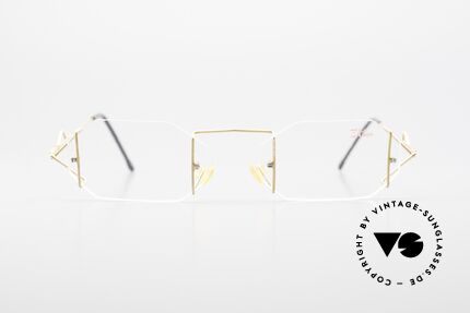 Z Mark 9 Kunstvolle Bohrbrille 90er, Modell "9" in Größe 51-19, mal etwas ganz anderes!, Passend für Herren und Damen