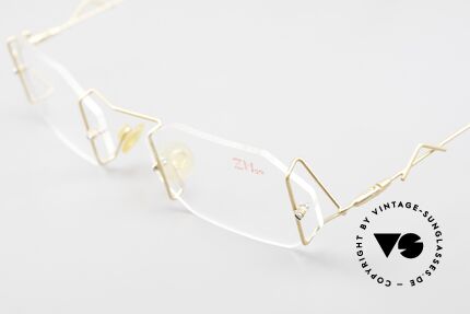 Z Mark 9 Kunstvolle Bohrbrille 90er, ungetragenes Meisterstück mit orig. DEMO-Gläsern, Passend für Herren und Damen