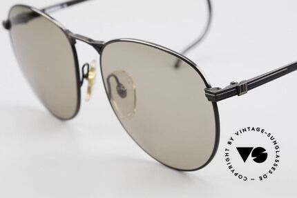 Dunhill 6044 Vintage Panto Sonnenbrille, edle Rahmengestaltung; col. 90 = schwarz chrom, Passend für Herren