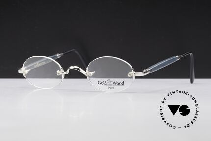 Gold & Wood 338 Luxus Randlosbrille Oval 90er, Eleganz und Zeitlosigkeit prägen diese Kollektion, Passend für Herren und Damen