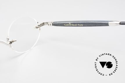 Gold & Wood 338 Luxus Randlosbrille Oval 90er, Größe: small, Passend für Herren und Damen