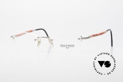 Gold & Wood S12 Randlose Luxusbrille Unisex, GOLD & WOOD Paris Brille, S12.16 in medium Größe, Passend für Herren und Damen
