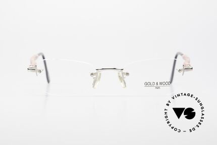 Gold & Wood S12 Randlose Luxusbrille Unisex, klassische, randlose Luxus-Brillenfassung von 2001, Passend für Herren und Damen