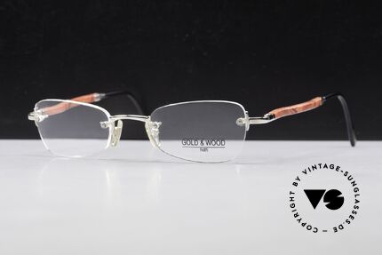 Gold & Wood S12 Randlose Luxusbrille Unisex, Eleganz und Zeitlosigkeit prägen diese Kollektion, Passend für Herren und Damen