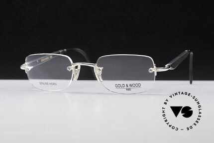 Gold & Wood 332 Luxus Randlosbrille Echthorn, Eleganz und Zeitlosigkeit prägen diese Kollektion, Passend für Herren und Damen
