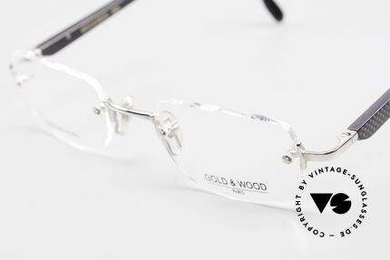 Gold & Wood 332 Luxus Randlosbrille Echthorn, ungetragen; wie all unsere Gold&Wood Hornbrillen, Passend für Herren und Damen