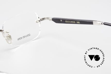 Gold & Wood 332 Luxus Randlosbrille Echthorn, Größe: medium, Passend für Herren und Damen
