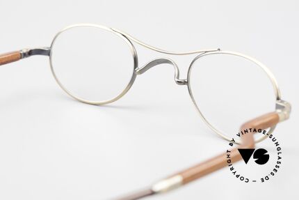 Gold & Wood 352 Luxus Holzbrille Oval 1990er, KEINE RETRObrille; sondern ein vintage ORIGINAL!, Passend für Herren und Damen