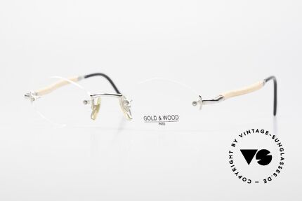 Gold & Wood S02 Randlose Luxusbrille 2000er, GOLD & WOOD Paris Brille, S02.16 in medium Größe, Passend für Herren und Damen