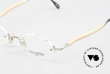 Gold & Wood S02 Randlose Luxusbrille 2000er, ungetragen (wie alle unsere Gold&Wood Fassungen), Passend für Herren und Damen