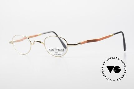 Gold & Wood 326 Holzbrille Oval 22kt Vergoldet, Eleganz und Zeitlosigkeit prägen diese Kollektion, Passend für Herren und Damen