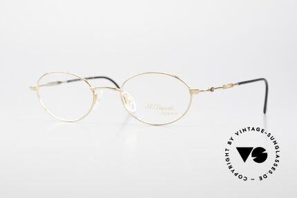 S.T. Dupont D501 Ovale Luxus Brillen Fassung, ovale ST. Dupont Brille, Mod. D501, Gr. 47/20 von 1999, Passend für Herren und Damen