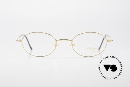 S.T. Dupont D501 Ovale Luxus Brillen Fassung, sehr exklusive und kostbar 23kt vergoldete Luxus-Brille, Passend für Herren und Damen