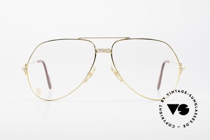 Cartier Grand Pavage Diamanten Brille 18kt Echtgold, Echtgold-Fassung (18kt / 750) mit gefassten Diamanten, Passend für Herren