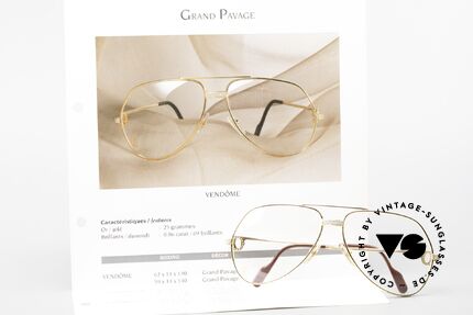 Cartier Grand Pavage Diamanten Brille 18kt Echtgold, Größe: large, Passend für Herren