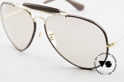 Ray Ban Outdoorsman II Leder Sonnenbrille Automatik, Changeable-Gläser verdunkeln bei Sonne automatisch!, Passend für Herren