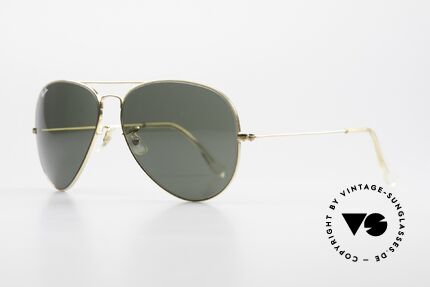 Ray Ban Large Metal II 80er Pilotenbrille Aviator, produziert in den 70ern & 80ern v. Bausch&Lomb, Passend für Herren