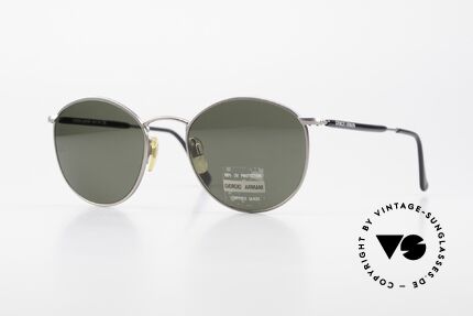 Giorgio Armani 627 Vintage Panto Sonnenbrille, vintage Designer-Sonnenbrille von Giorgio Armani, Passend für Herren und Damen