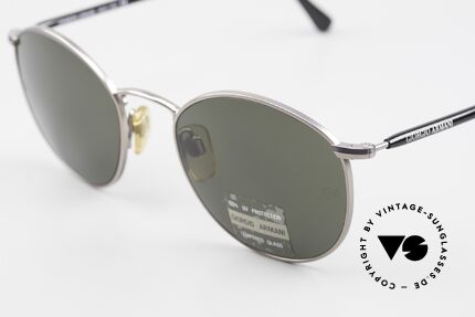 Giorgio Armani 627 Vintage Panto Sonnenbrille, high-end Mineralgläser (100% UV) mit GA-Gravur, Passend für Herren und Damen
