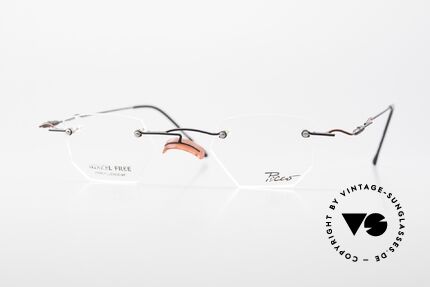 Locco Profile Verrückte Vintage Brille 90er, Locco Profile 44-20, "verrückte" randlose 90er Brille, Passend für Herren und Damen