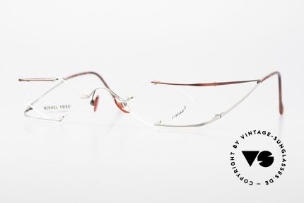 Locco Stars A Außergewöhnliche 90er Brille, Locco Stars 45-20, "verrückte" randlose 90er Brille, Passend für Herren und Damen
