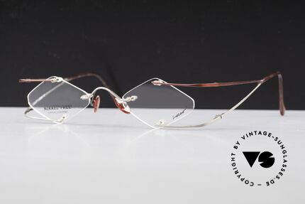 Locco Stars A Außergewöhnliche 90er Brille, ungetragenes Einzelstück für Heiterkeit und Frohsinn, Passend für Herren und Damen