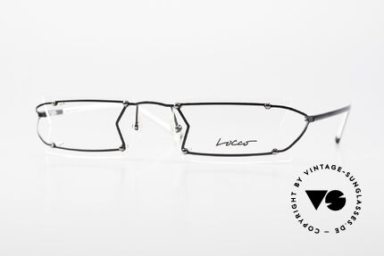 Locco Pinot Verrückte 90er DesignerBrille, Locco Pinot 53-18, "verrückte" randlose 90er Brille, Passend für Herren und Damen