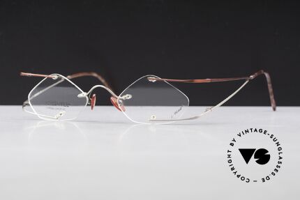 Locco Stars C Crazy Designer RandlosBrille, ungetragenes Einzelstück für Heiterkeit und Frohsinn, Passend für Herren und Damen